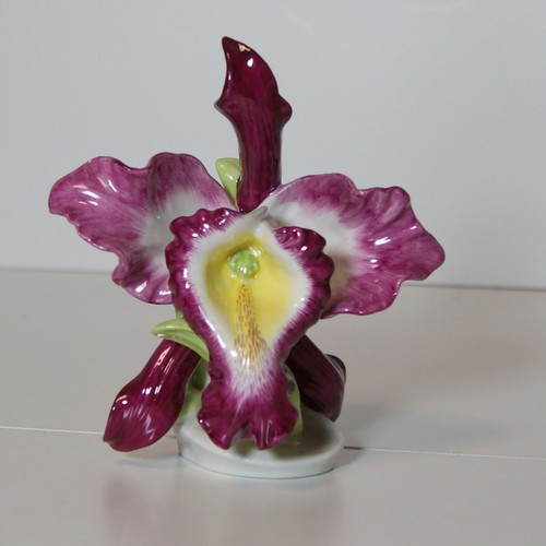 Große porzellanfigur orchidee - große,
