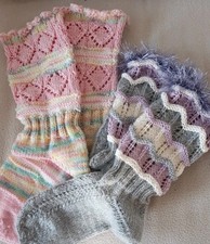 Dicke Wollsocken handgestrickt