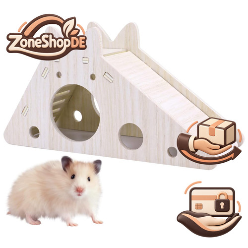 Hamsterhaus holz mit leiter - hamsterhaus,