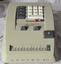 Tischrechner Contex-30 mit Original-Anleitung (in deutsch) und Tasche