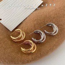 Halb Creolen Silber 925