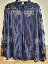 Spitzenbluse, langarm