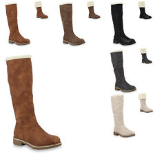 Klassische Damen Stiefel Warm Gefütterte Boots Winter Schuhe 820371 Trendy Neu