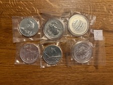 6x 1 Unze Silber Wildlife