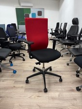 Dauphin - AdJust - Bürodrehstuhl - Stoff - Schwarz / Rot - A827