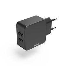 Hama USB Doppel Ladegerät Netzteil USB Steckdose Adapter Smartphone Handy Tablet