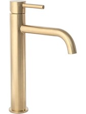 Rea Waschtischarmatur LUNGO BRUSH GOLD HAUT Wasserhahn Badarmatur aus Messing