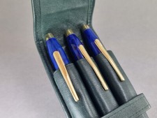 Cross Century II Blau marmoriert Schreibset (Füller 18K , Rollerball &Bleistift)