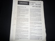 Original Schaltplan Service Manual Grundig  CN 222/224