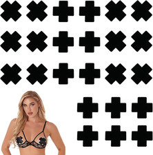 Schwarze Nippelpads 12 Paare