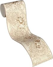 €1,09lfdm   2 Ro.AS Creation 34074-4 a kind of withe  Ranke hellbeige creme gold