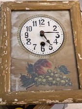 antik Jugendstil Bilderuhr zum Herrichten oder Ersatzteilapender alte Wanduhr