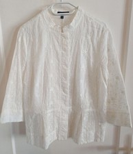 Weiße Blusenjacke mit