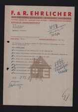 MÜNCHEN, Brief 1941, F. & R. Ehrlicher Bau-Möbel-Beschläge Werkzeuge Holzwaren