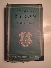 POEMS OF LORD BYRON, A SELECTION, THE WORLD'S CLASSICS, London Oxford University