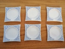 Rosenthal Moon Cipango Blue Sojaschale Stäbchen 6 St 7x7 cm NEU u. UNBENUTZT