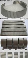 Eulit/BAER Titanflexuhrenarmband Titanuhrenarmband Flexband 16 mm, 18 mm, 20 mm