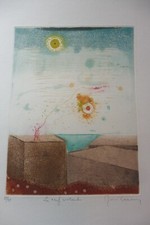 Rene' Carcan: 2 Lithographien, signiert, nummeriert, mit Titel