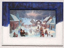 Bild Holzrahmen 3D 31,5x22,5x4,5cm Weihnachten Dekofiguren Serviettentechnik