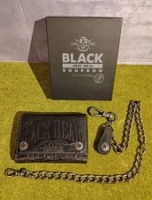 Leder Portemonnaie Jacks Inn 54 Schwarz mit Kette Biker Harley Davidson Börse 