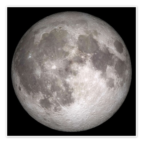Poster vollmond nasa - -,
