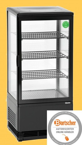 Mini kühlvitrine 78l schwarz - mini-kühlvitrine,