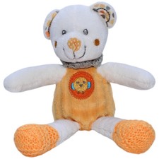 Nicotoy Süßer orange-weißer Teddybär Kuscheltier 20cm Gebraucht Teddybär