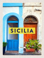 Schild Sicilia Italy Sizilien