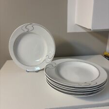 24.12.083 Rosenthal Asimmetria Weißgold 6 x Suppenteller  D 22,8 cm H 3,8 cm