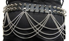 Ledergürtel mit 2 reihigen