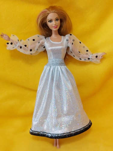 Barbie kleid silber party - kleid,