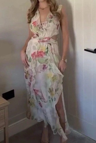 Zara midikleid blumen - midikleid,