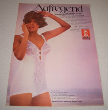 Jahr 1970 orig.Reklame Werbung Mieder Dessous Ski miederstyling Corselet Korsett