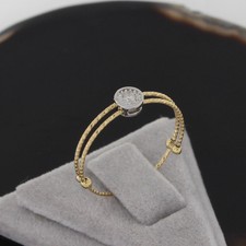 Wert 300 € Solitär Brillant Ring variabel (0,02 carat) 750 18 Karat Gelb- und...
