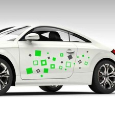 Cubes Dekorset Quadrate Auto Aufkleber Retro Kult Autoaufkleber #1152