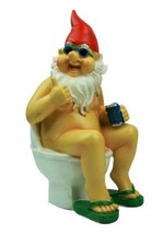 Nackter Zwerg Klo Toilette WC