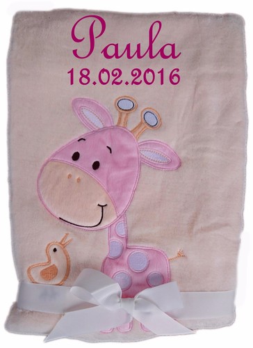 Babydecke mit namen bestickt - mit, +