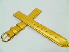15 mm GOLD / GELB UHRENARMBAND ARMBAND LACKLEDER UHRENBAND 1593