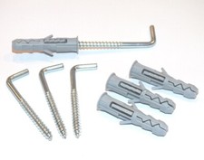 Winkelhaken - Wandhaken - 8 x 40 mm (56 mm) - Spreizdübel - Hakendübel - Auswahl