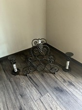 Weinregal Metall, Gußeisen,Keramik, Set mit Kerzenständer