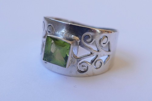 Ring hellgrüner stein - hellgrüner, 925