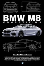 Blechschild BMW M8 COMPETITION