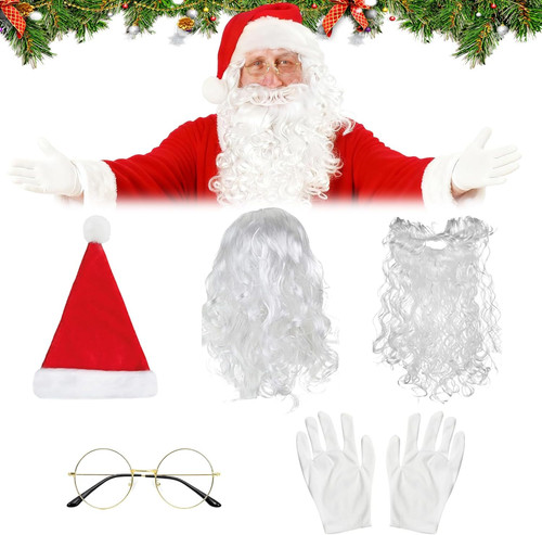 Weihnachtsmann-Bart-Perücke-H