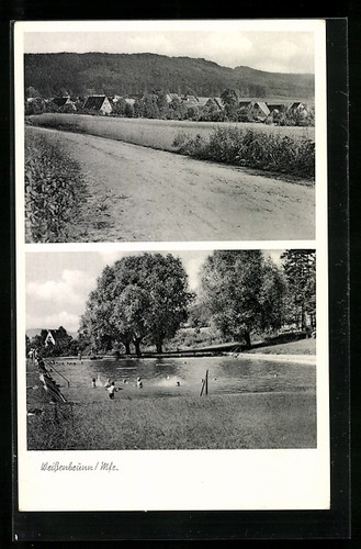 Ansichtskarte weißenbrunn - ansichtskarte,