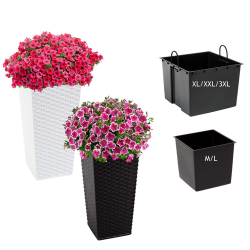 Blumenkübel rattan optik - blumenkübel,