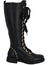 BOXERSTIEFEL, SCHWARZES LEDER