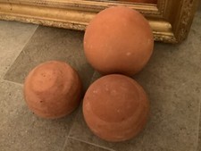 Kugel Terrakotta , 20 und 15 cm Durchmesser ,3er Pack 2 Stück Original Toskana