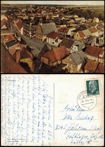 Ansichtskarte grimmen stadt - ansichtskarte,