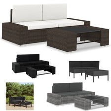 Gartenmöbel tlg polyrattan - 3-tlg.,