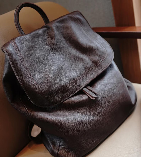 Leder rucksack braun damen - leder,